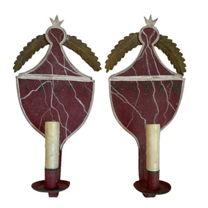 Pair of Tole Sconces