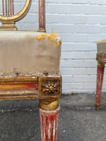 Load image into Gallery viewer, Pair of Stunning Louis XVI Parcel Gilt Lyre Back Chairs
