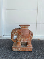 Load image into Gallery viewer, 20th Century Vintage Italian Molded Terra Cotta Elephant Form Garden Seat
