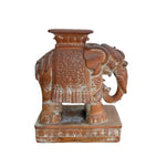 Load image into Gallery viewer, 20th Century Vintage Italian Molded Terra Cotta Elephant Form Garden Seat
