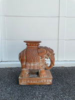 Load image into Gallery viewer, 20th Century Vintage Italian Molded Terra Cotta Elephant Form Garden Seat
