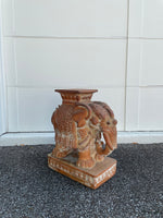 Load image into Gallery viewer, 20th Century Vintage Italian Molded Terra Cotta Elephant Form Garden Seat
