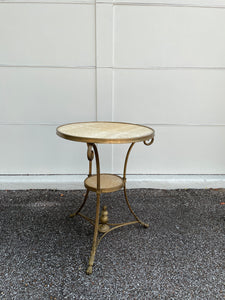 French Gueridon Table with Onyx Inset