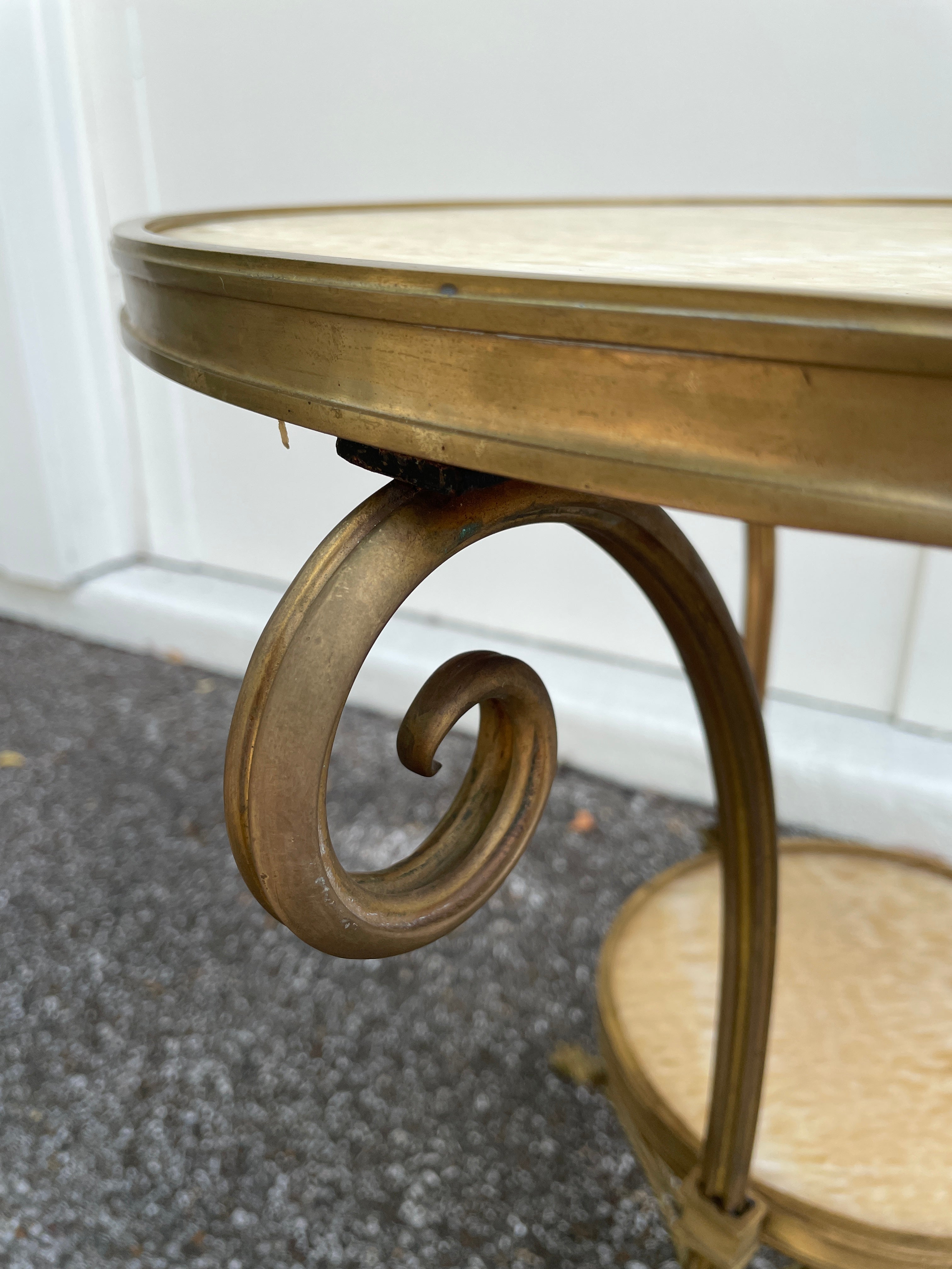 French Gueridon Table with Onyx Inset