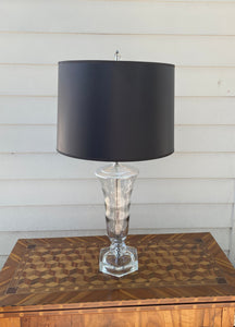 Mid-Century Glass and Crystal Lamp