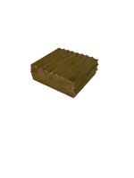 Load image into Gallery viewer, Brass Square Box with Ribbed Lid
