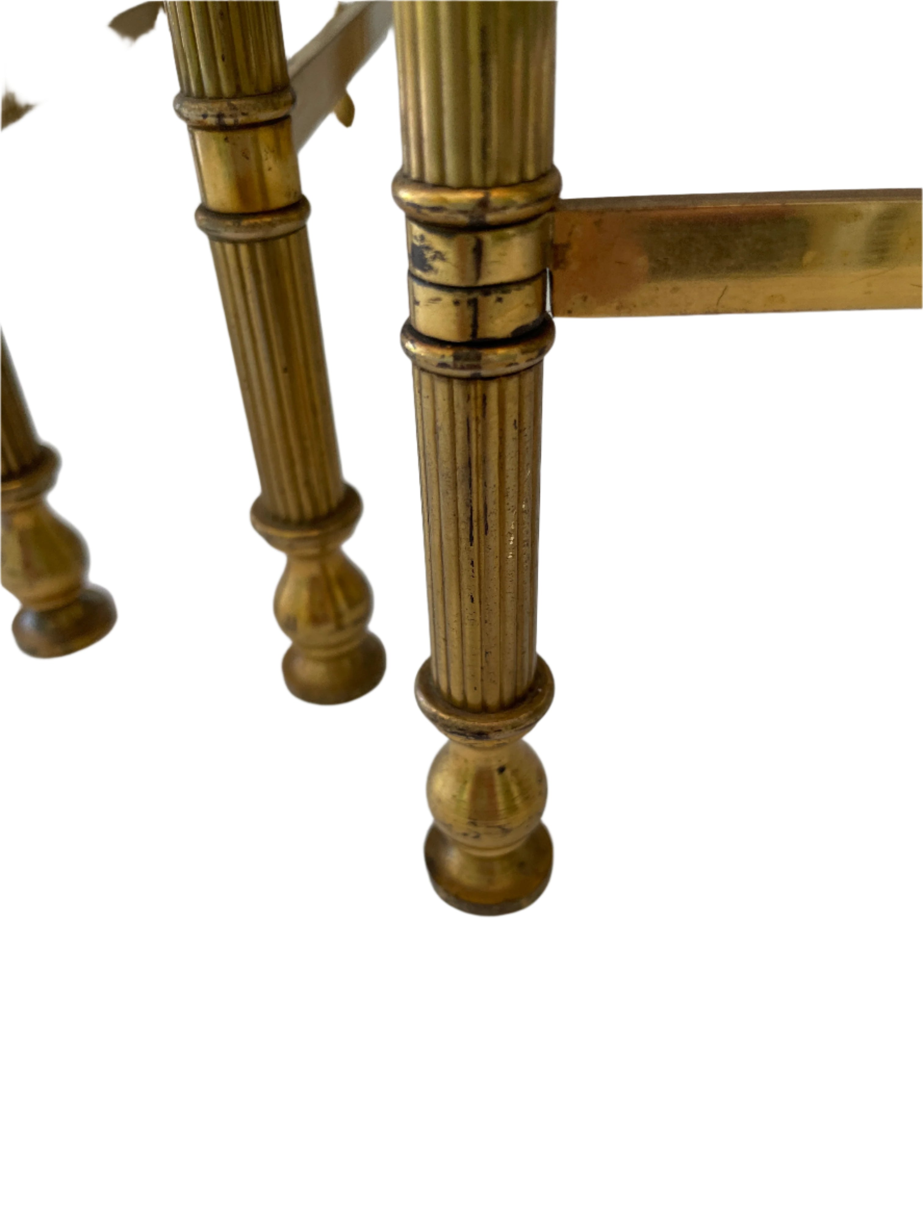 Brass Nesting Tables with Finials