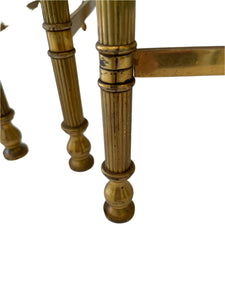 Brass Nesting Tables with Finials
