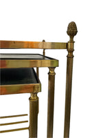 Load image into Gallery viewer, Brass Nesting Tables with Finials
