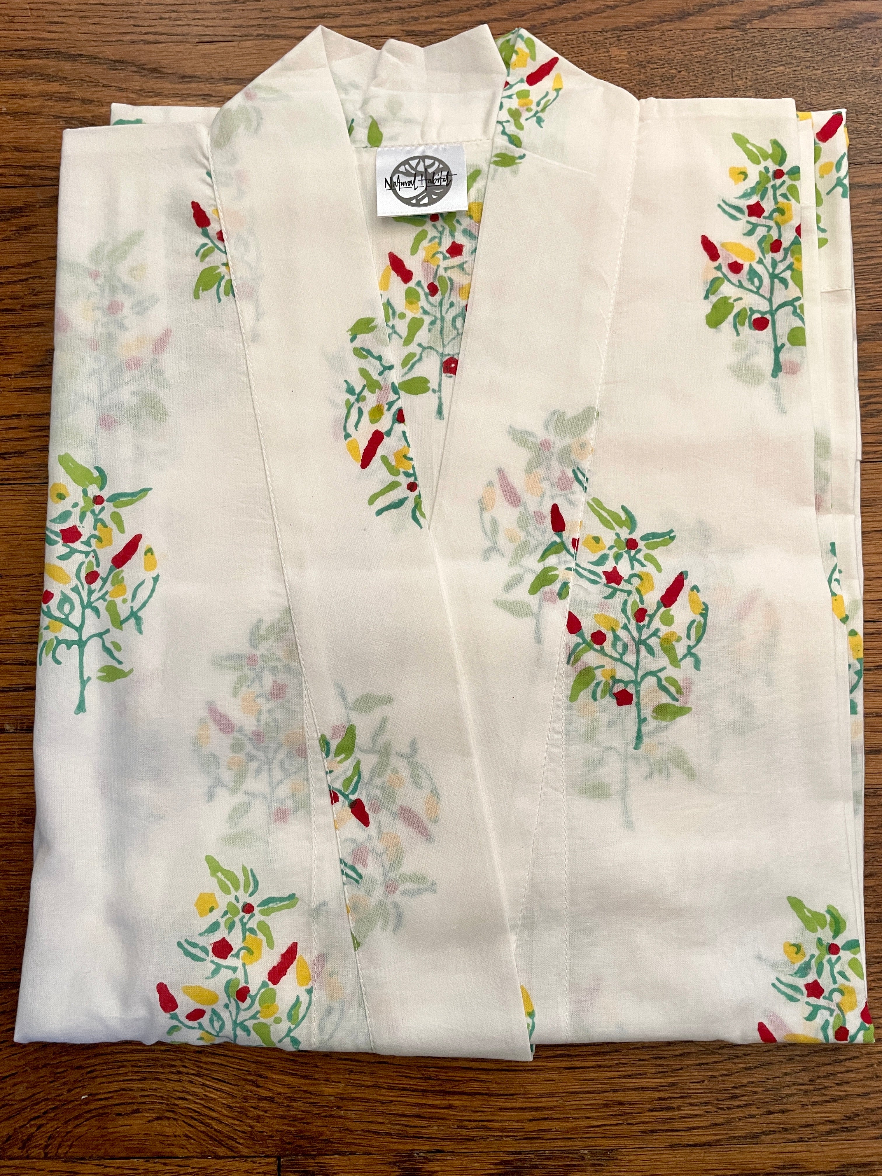 Block Printed Cotton Robes Long Length