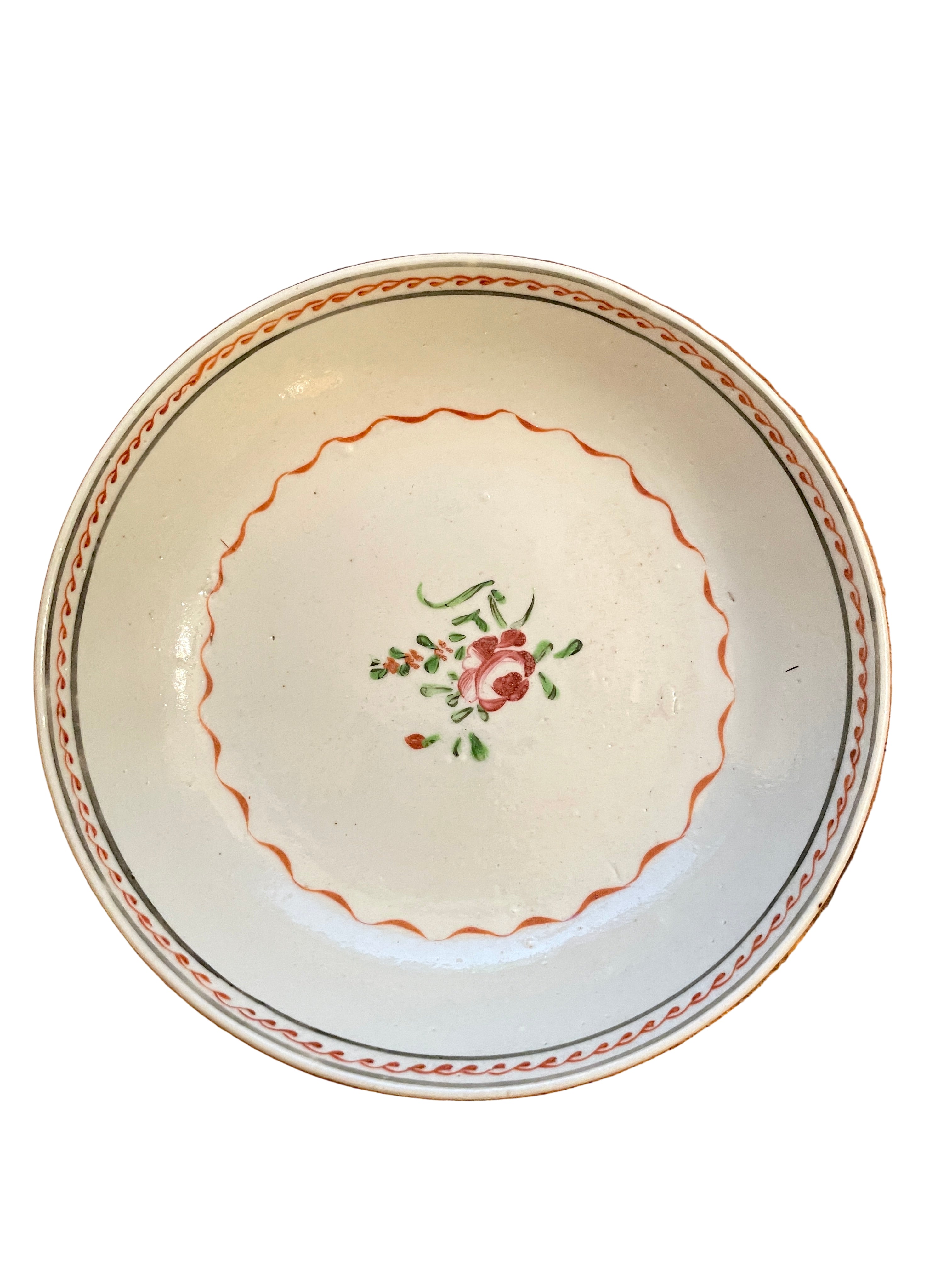 Antique 18th c. Chinese Porcelain Famille Rose Saucer