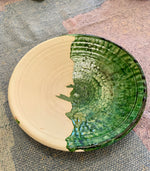 Load image into Gallery viewer, Moroccan Half-Dipped Green Tamegroute Bowl
