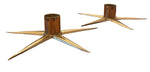 Load image into Gallery viewer, Pair of Mid Century Brass Star Candle Holders
