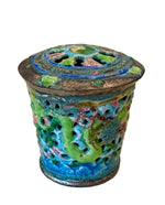 Load image into Gallery viewer, Antique Chinese Enameled Silver-Gilt Cane Topper
