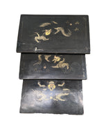 Load image into Gallery viewer, English Regency Lacquered Chinoiserie Nesting Tables

