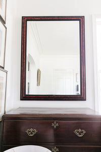 Faux Red Tortoiseshell & Ebony Mirror