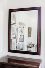 Load image into Gallery viewer, Faux Red Tortoiseshell &amp; Ebony Mirror
