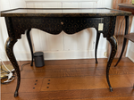 Load image into Gallery viewer, Vintage Black Painted Chinoiserie Table
