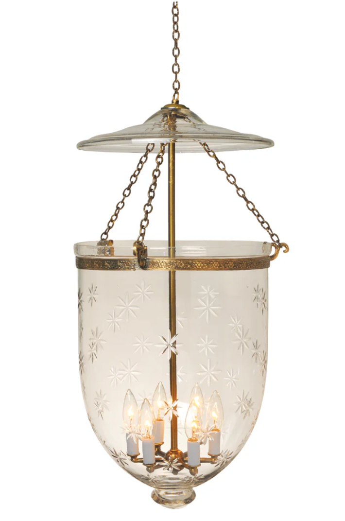 Star Cut Bell Jar Lantern