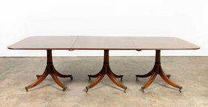 Georgian Style Triple Pedestal Dining Table