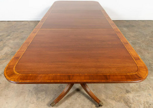 Georgian Style Triple Pedestal Dining Table