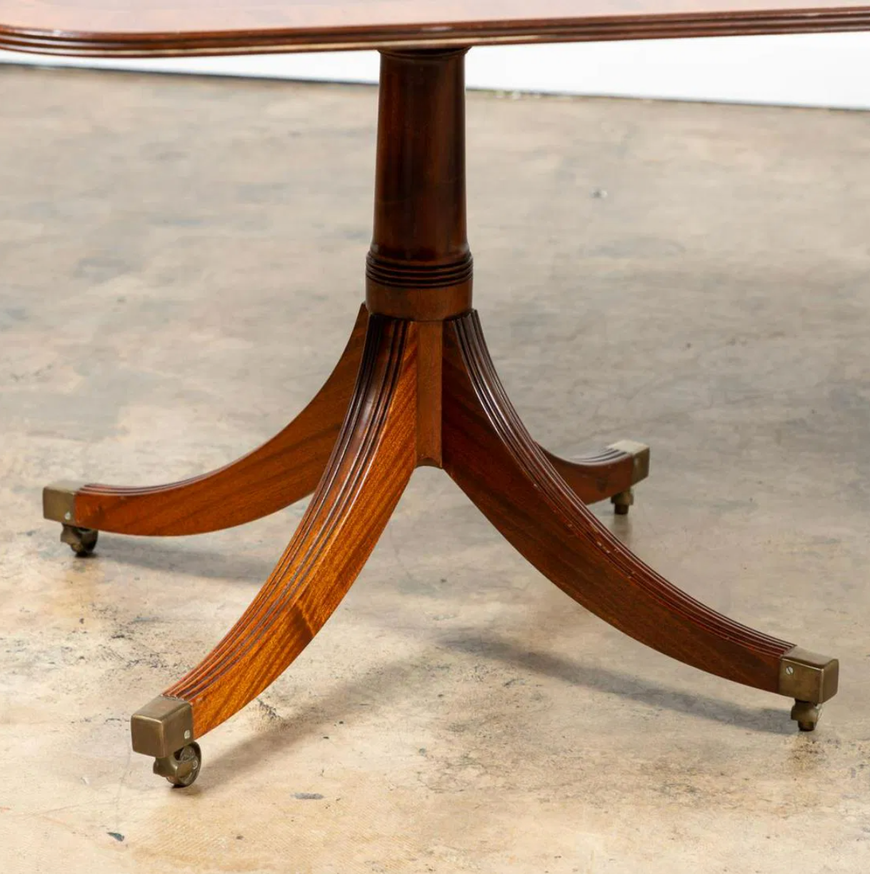 Georgian Style Triple Pedestal Dining Table