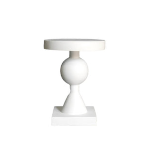 Artist-made Attila Side Table, White, Palmer Smith