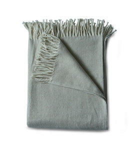 Herringbone Cotton Throw-Oyster