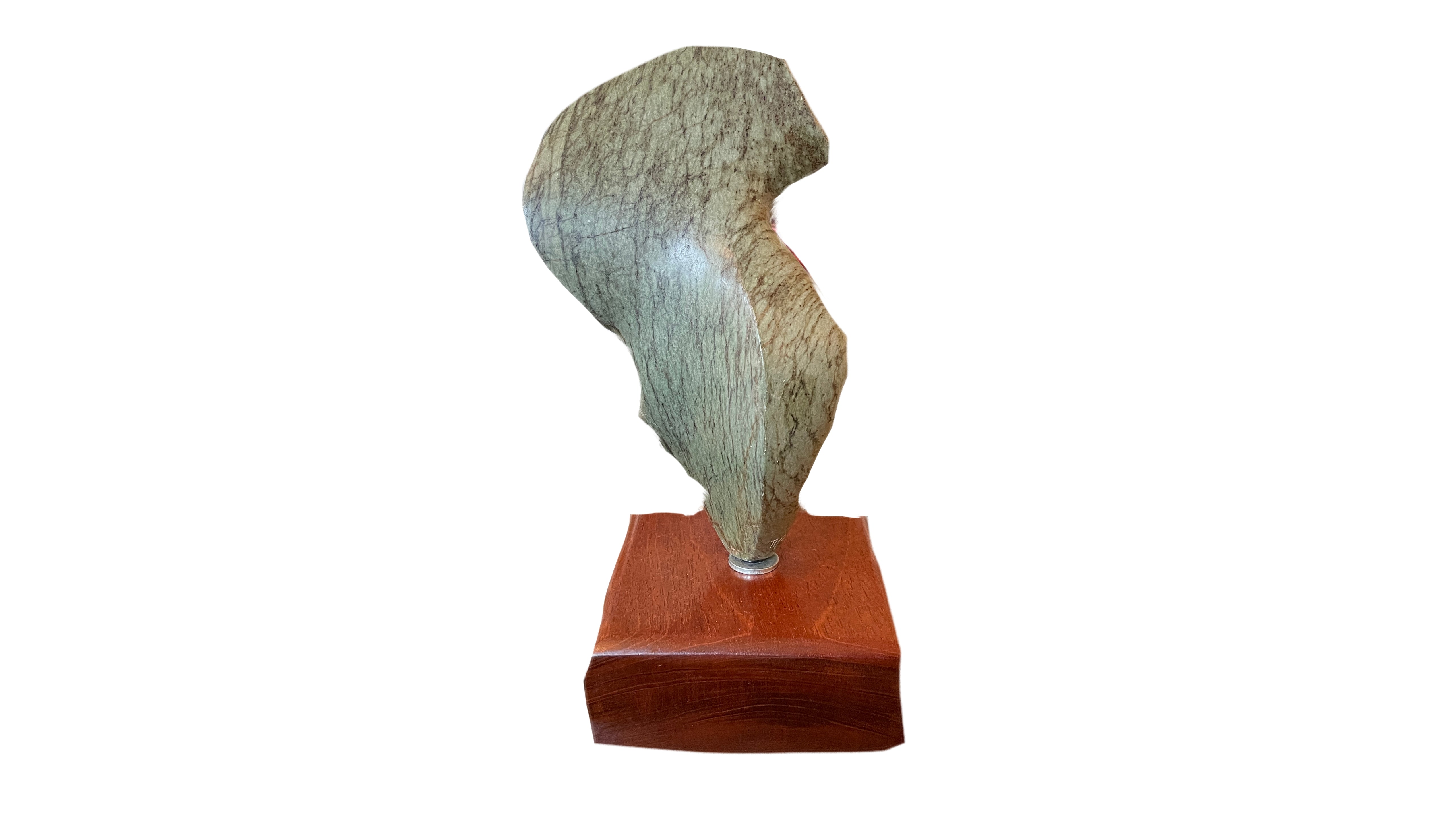 Mid Century Soap Stone Sculpture in shades of green