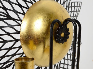 1950s Brass and Patinated Metal Wire-Work Sconces