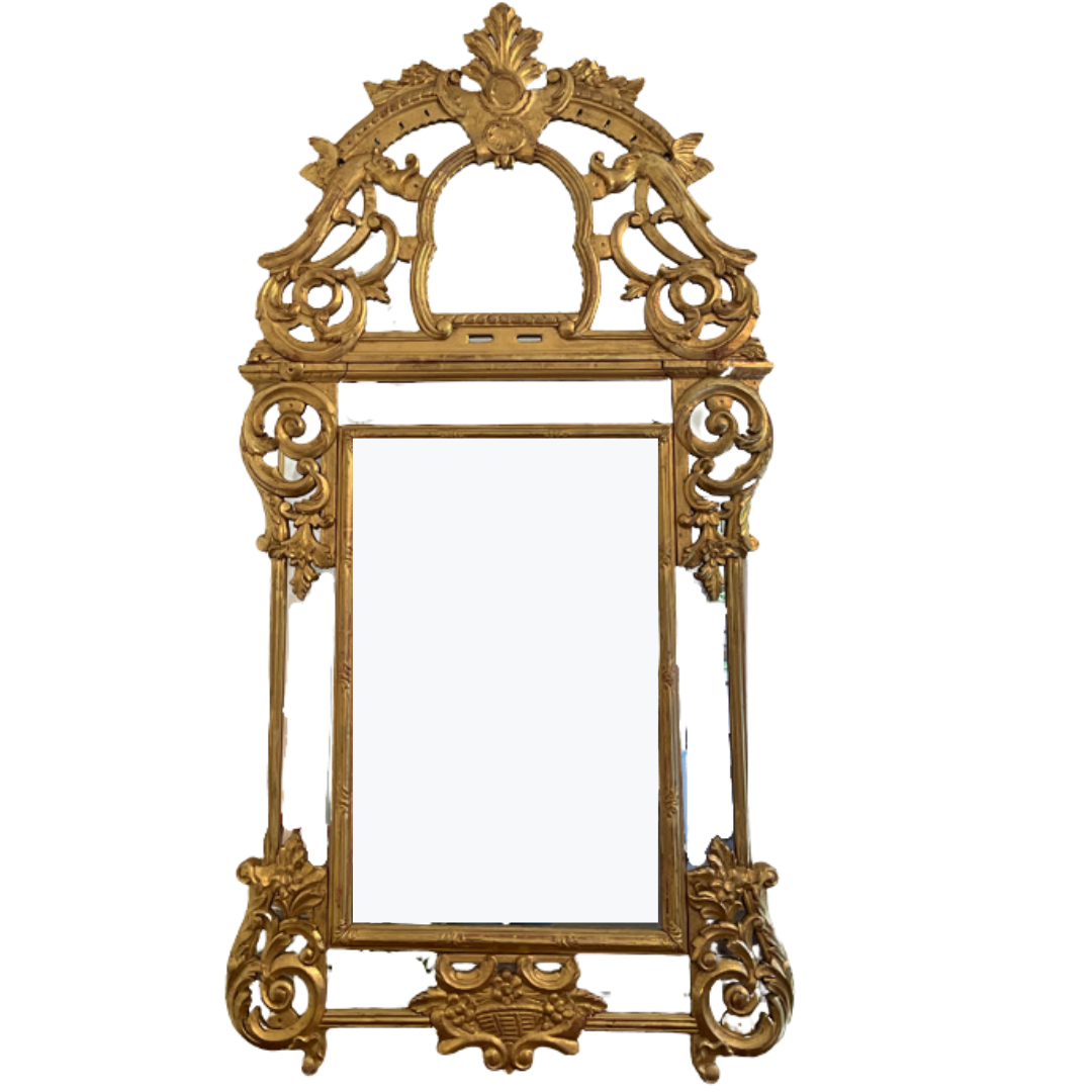 Baroque Carved and Giltwood Mirror