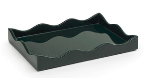Small Belles Rives Tray in Bottle Green from The Lacquer Company