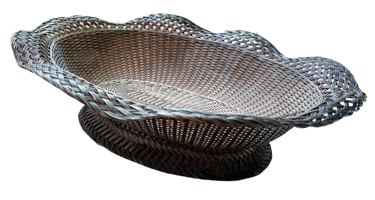 Oval Silver Wire Basket