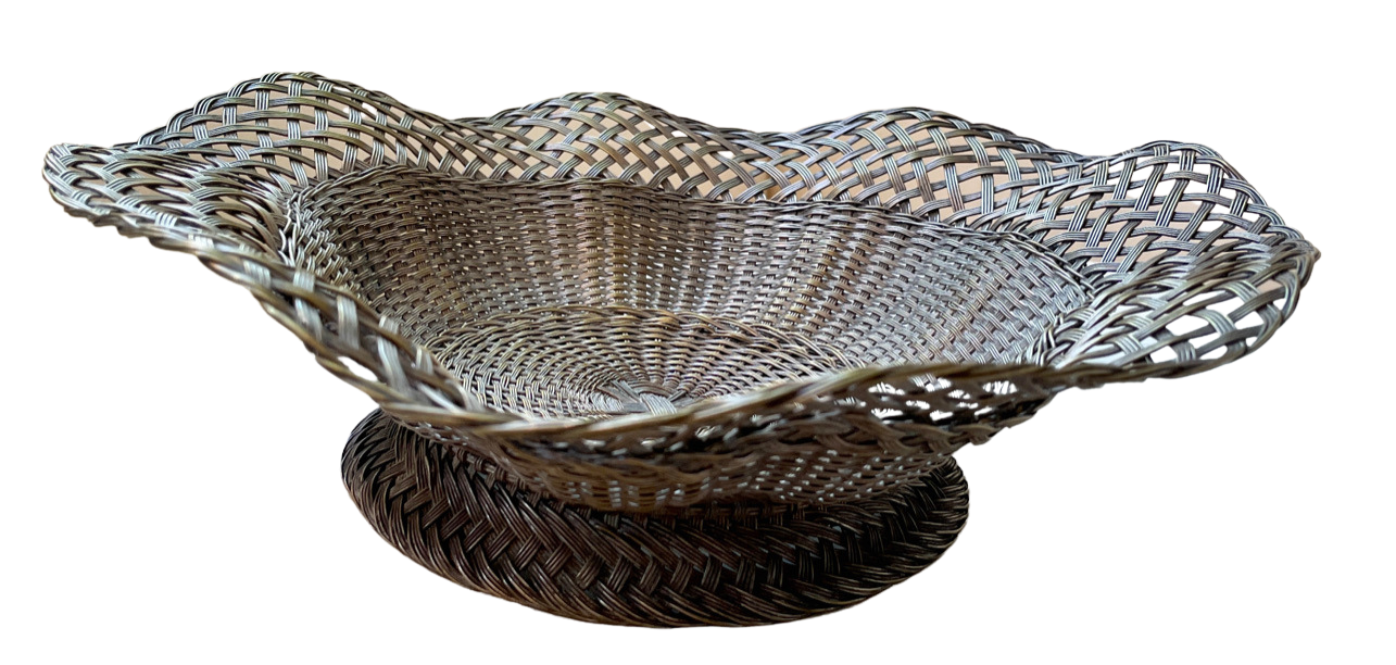 Round Silver Wire Basket