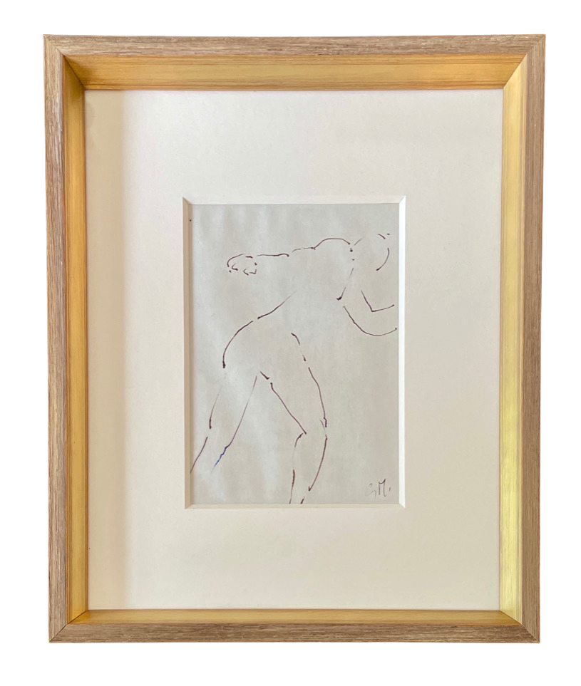 Gabriel Margules Mid-Century Male Nude Ink Sketches