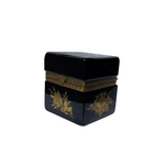Load image into Gallery viewer, Vintage Black Glass with Gold Decoration Box
