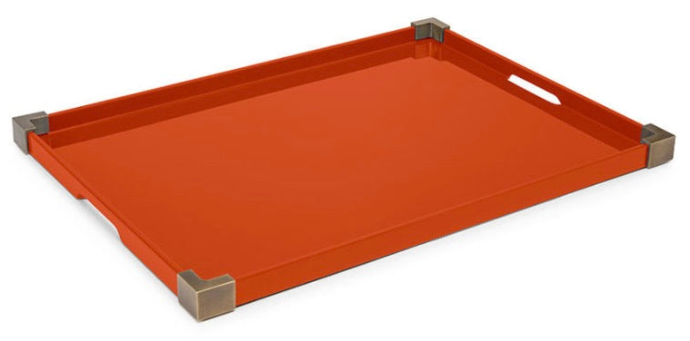 Blood Orange Corners Tray from The Lacquer Company