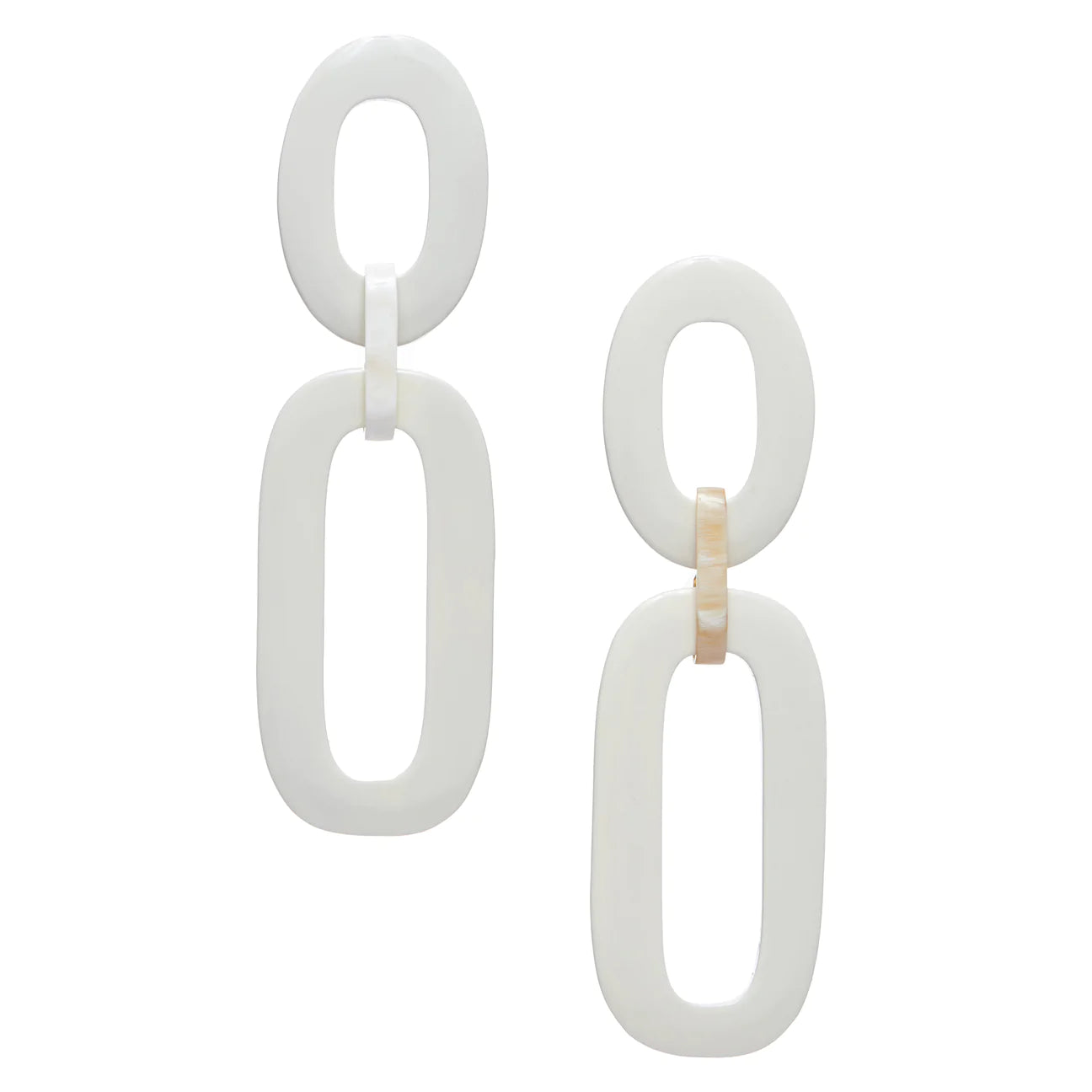 Vivo Ivory Laquer and Horn Earring