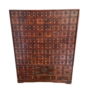 Chinese Character Apothecary Cabinet
