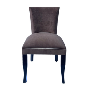 Antique Deco-Era Chairs Upholstered in Dusty Aubergine Velvet