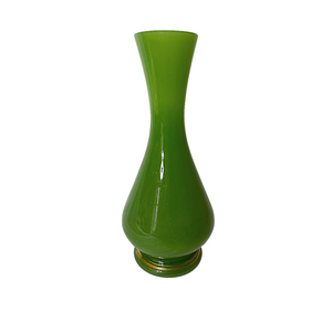 Green Mid-Century Opaline Vase