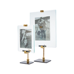 Load image into Gallery viewer, Large Brass and Glass Easel Photo/Art Frame Photo Frame
