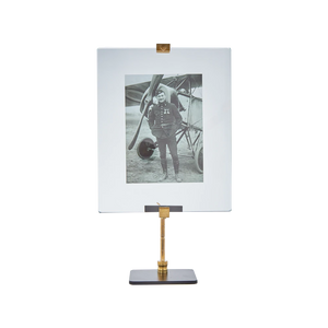 Large Brass and Glass Easel Photo/Art Frame Photo Frame