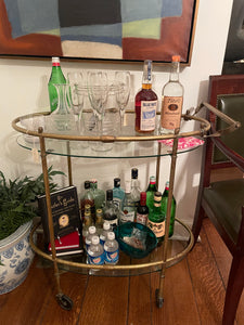 Glass and Brass Bar Cart