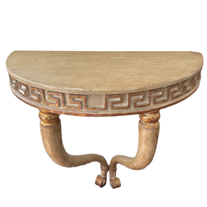 Italian Greek Key Console with Gilded Detail
