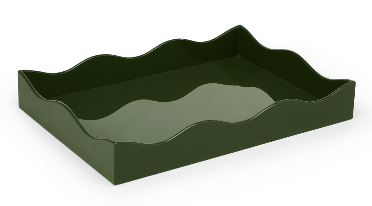 Medium Belles Rives Tray Olive from The Lacquer Company