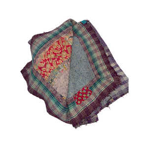 Over-Dyed Quilt from Vintage Saris