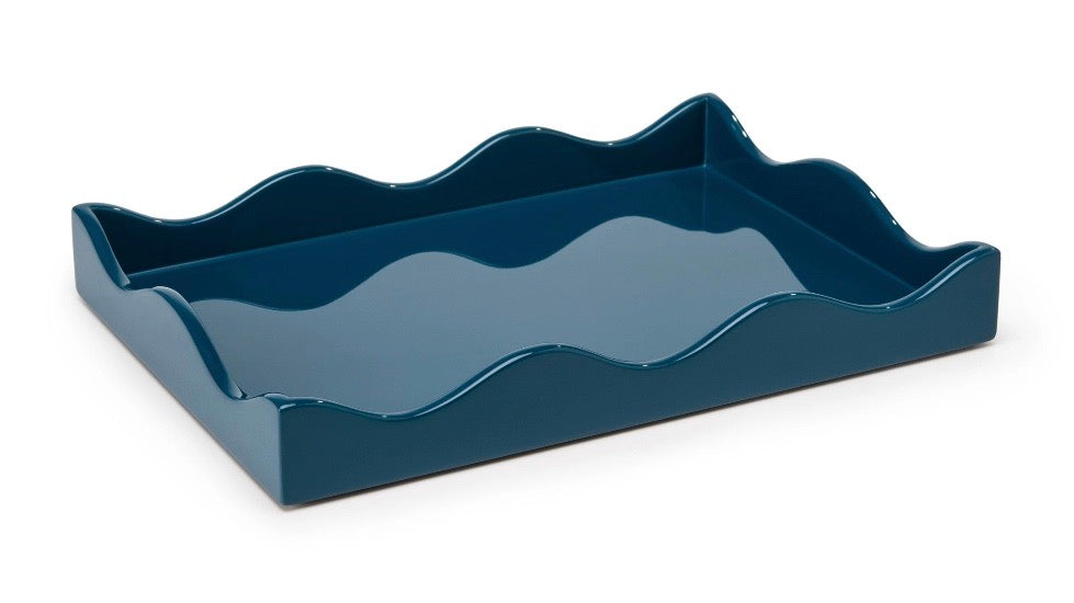 Small Belles Rives Tray in Marine Blue from The Lacquer Company