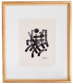 Load image into Gallery viewer, Painting from Set of 2 Abstract Pieces with Gold Frames
