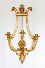 Load image into Gallery viewer, Pair of Grand Scale Gilded Sconces
